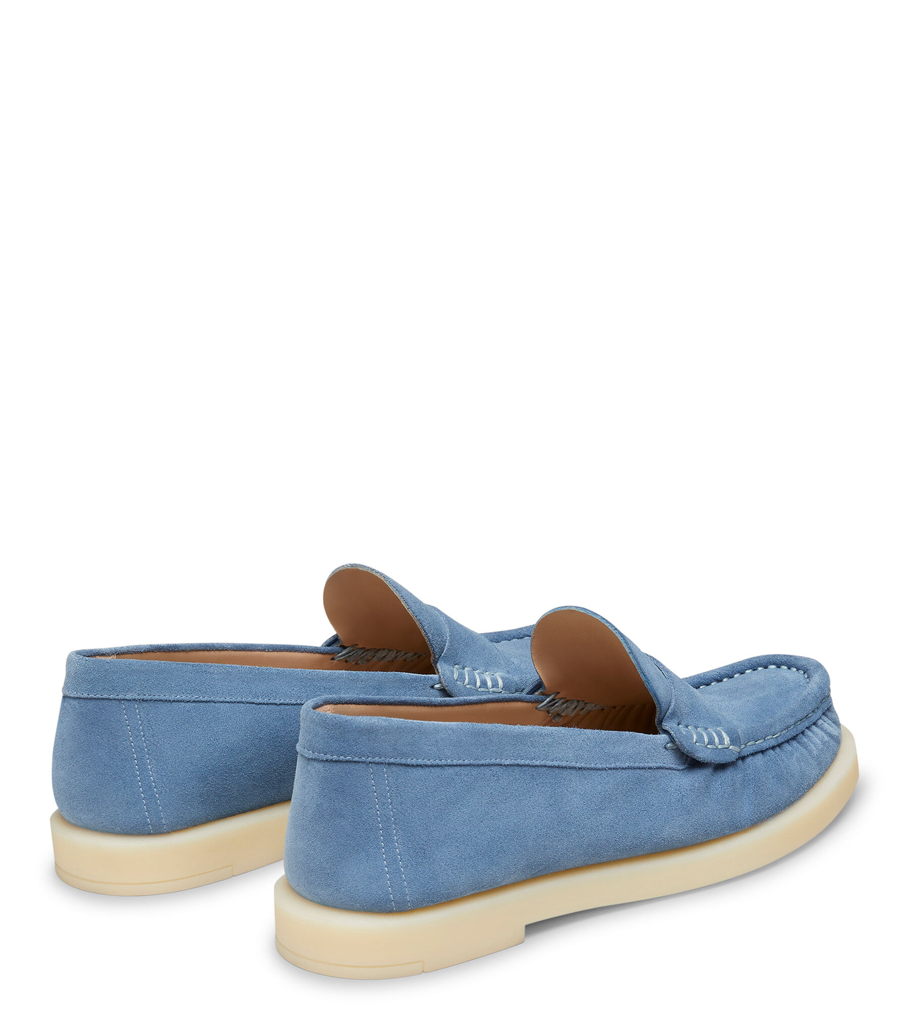 BLAKE LOAFER in BLUE STEEL/CREAM for Women | Stuart Weitzman®