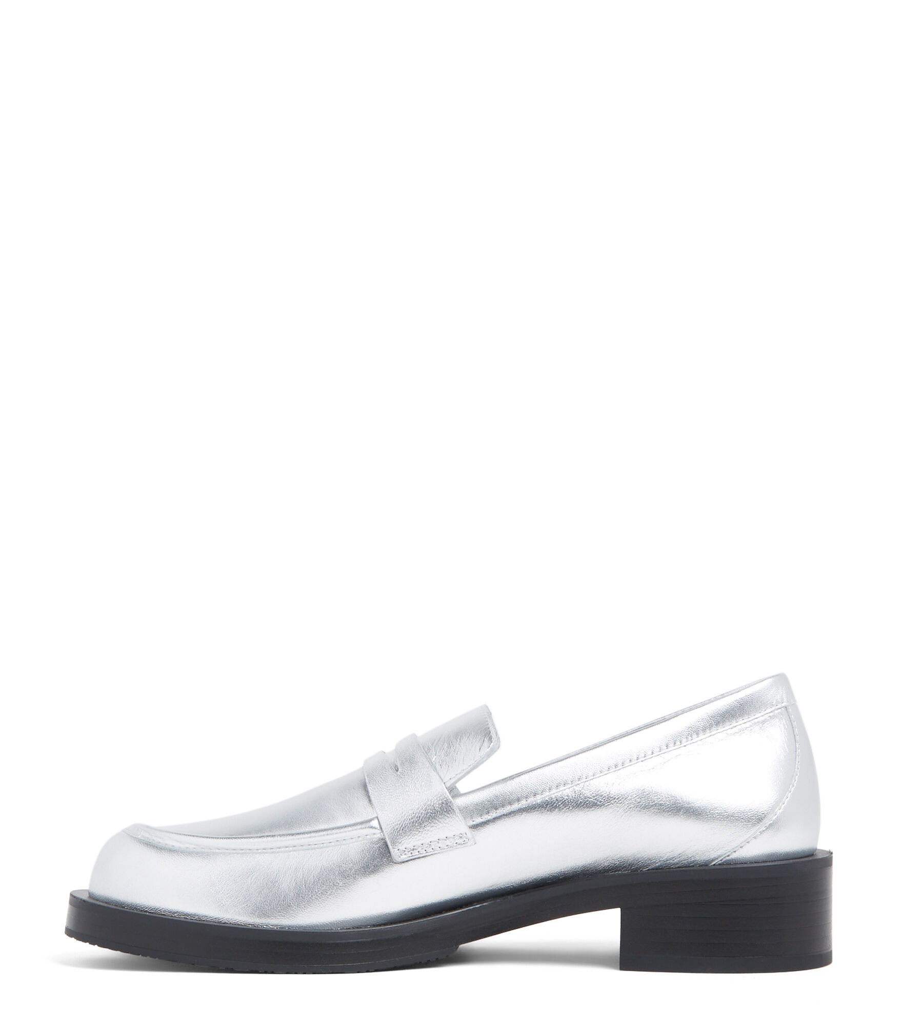 Stuart weitzman outlet silver loafers