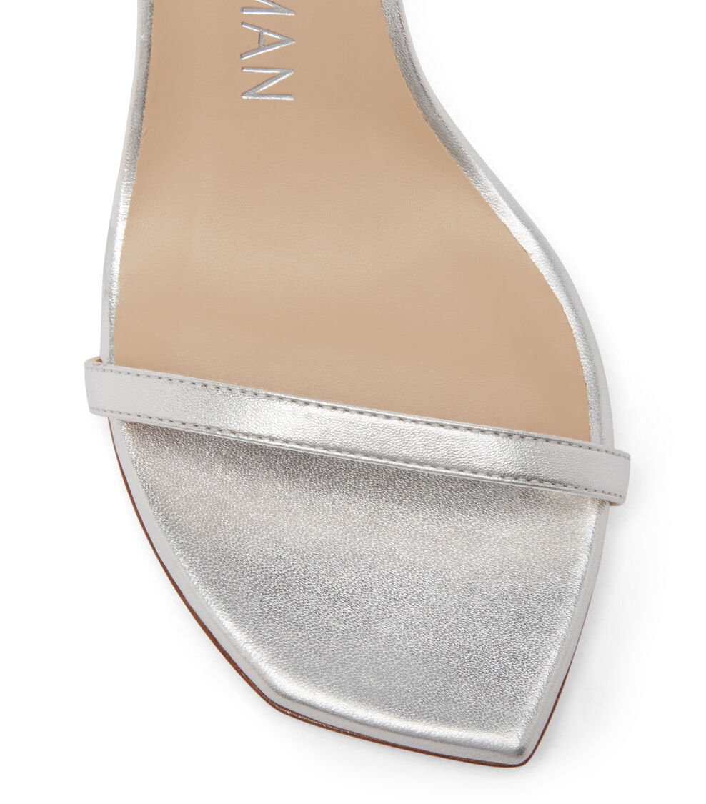 Stuart Weitzman NUDISTCURVE 75 SANDAL SILBER SA174LIDSLV