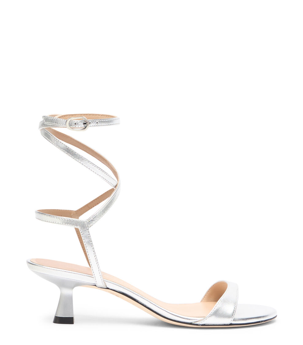 Stuart Weitzman NUDIST WRAP 50 SILVER SK865LIDSLV