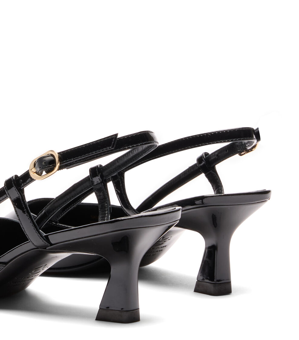 Stuart Weitzman VINNIE 50 SLINGBACK BLACK SJ435PATBLK