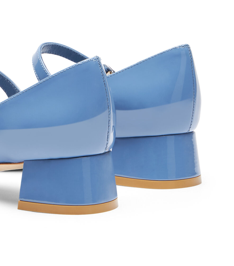 Stuart Weitzman VIVIENNE 35 MARY JANE ACERO AZUL SG836PATBSL