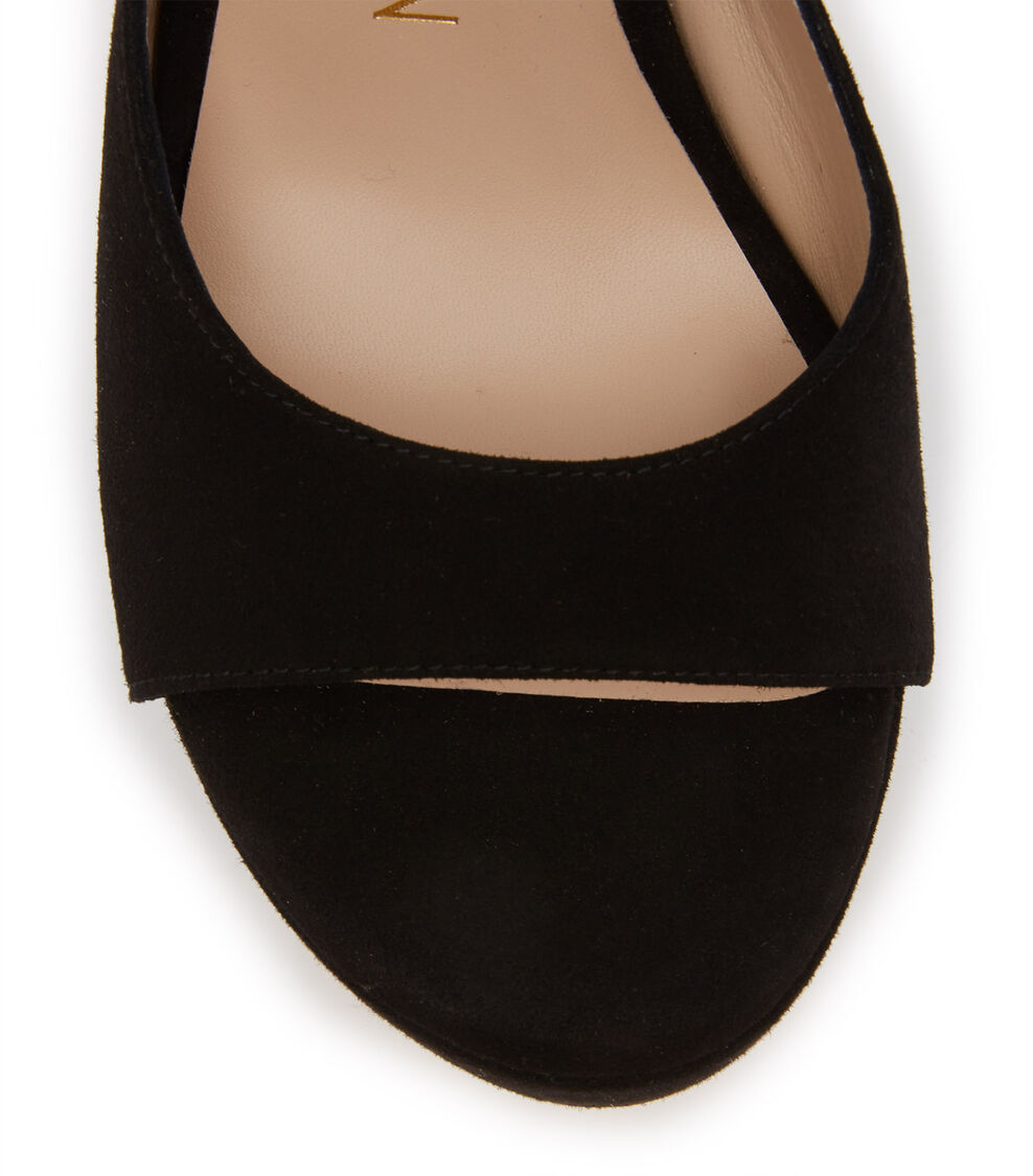 Stuart Weitzman TIA HOLLYWOOD SANDAL BLACK SB709SUEBLK