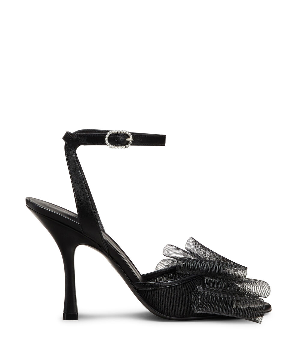 Stuart Weitzman BLUSHING BOW 100 SANDAL BLACK SJ470LCHBLK