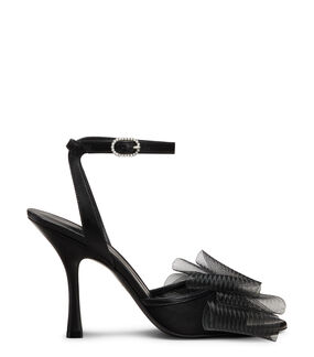 Stuart Weitzman BLUSHING BOW 100 SANDAL NOIR SJ470LCHBLK