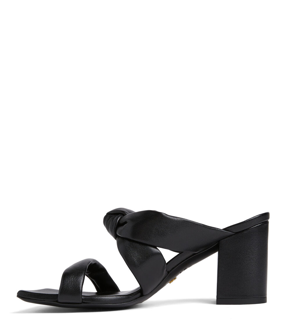 Stuart Weitzman PLAYA 75 KNOT BLOCK SLIDE NERO SD913LARBLK