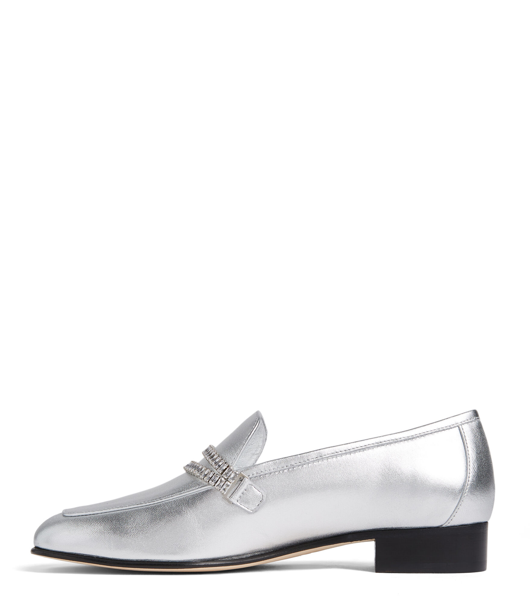 Stuart weitzman outlet silver loafers