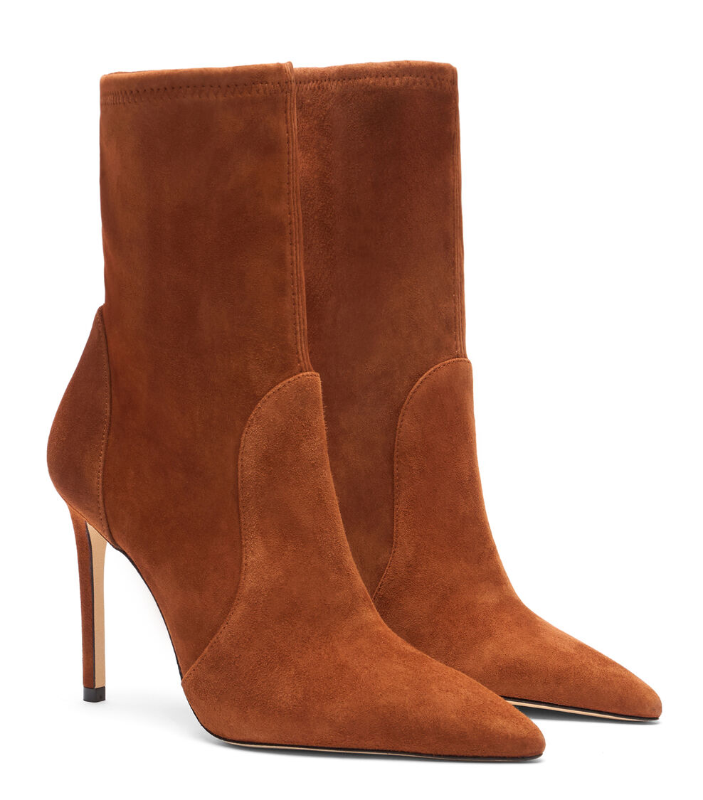Stuart Weitzman STUART POWER BOOTIE 100 LUXE SADDLE SJ975SUSXW6