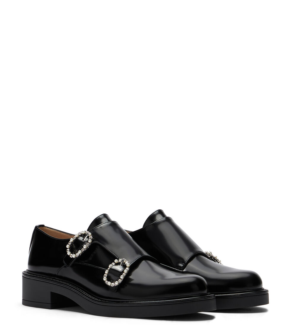 Stuart Weitzman LEIGHTON MONK STRAP BLACK SJ312APSBLK