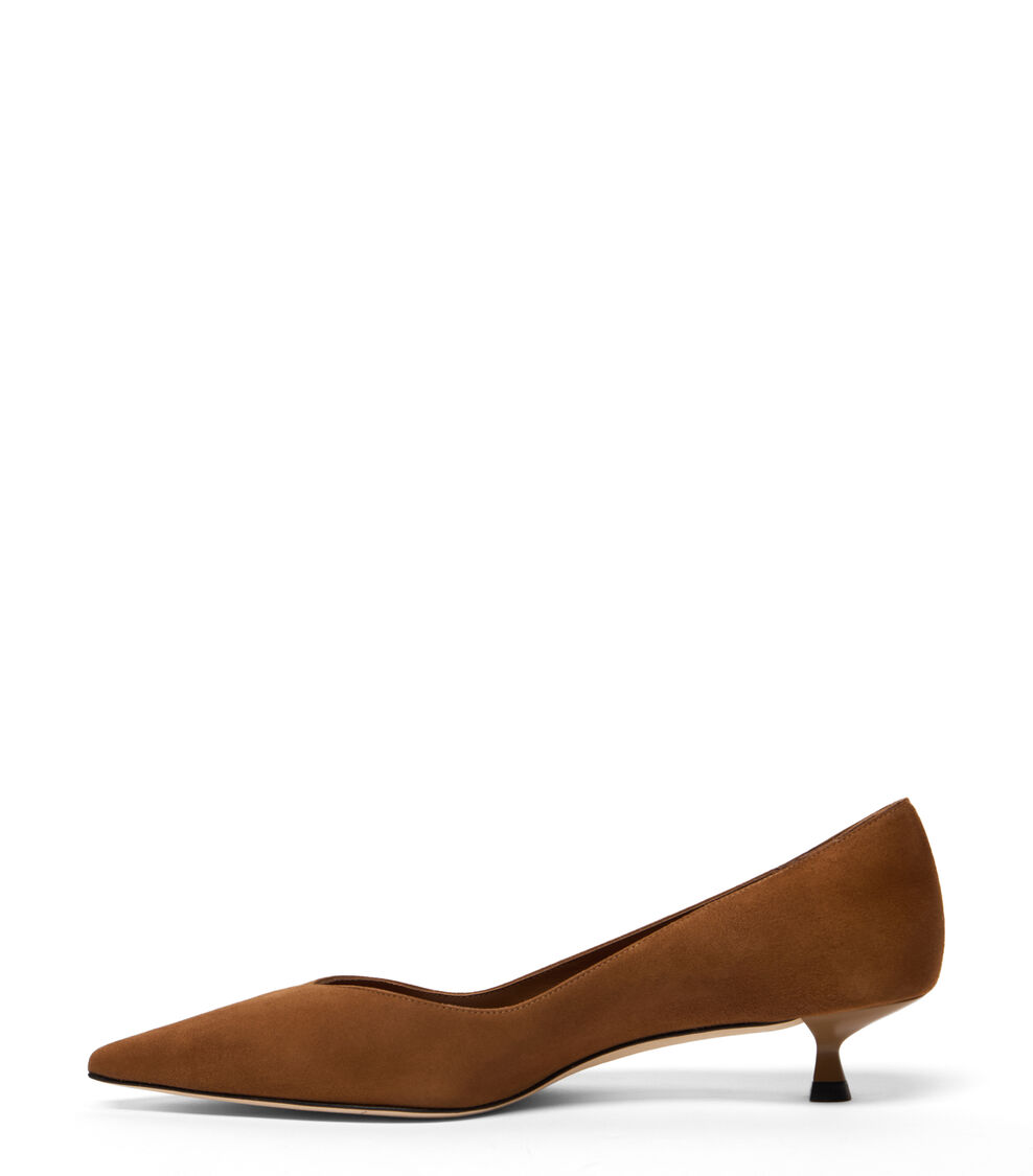 Stuart Weitzman EVA 35 PUMP TOASTED ALMOND SG891SUEQPI