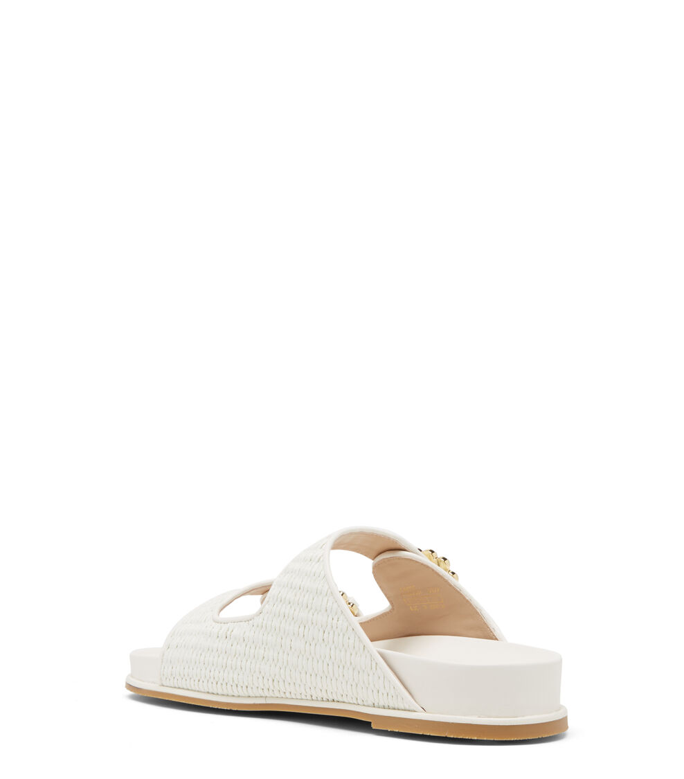 Stuart Weitzman PIPER SLIDE SANDAL OAT SA803BECCRM