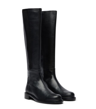 Bottes Stuart Weitzman Taille 38 - Cuir Noir, Occasion Très Bon État