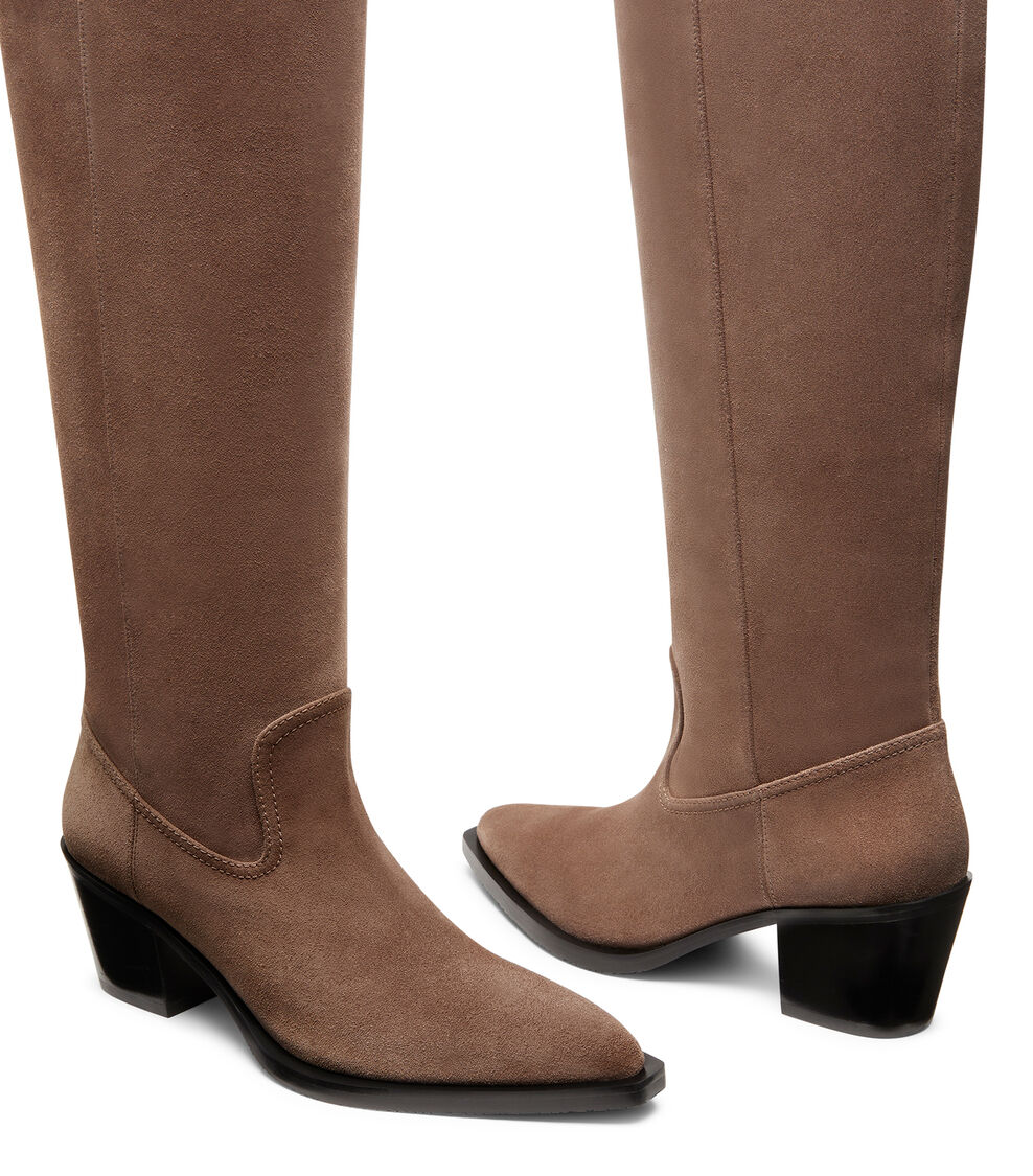 Stuart Weitzman TATE BOOT TAUPE/BLACK SK188SKDQ21