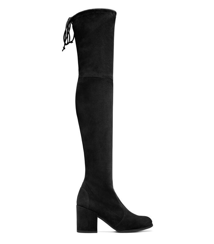 Tieland Women's Black Boots in Stretch Suede | Stuart Weitzman