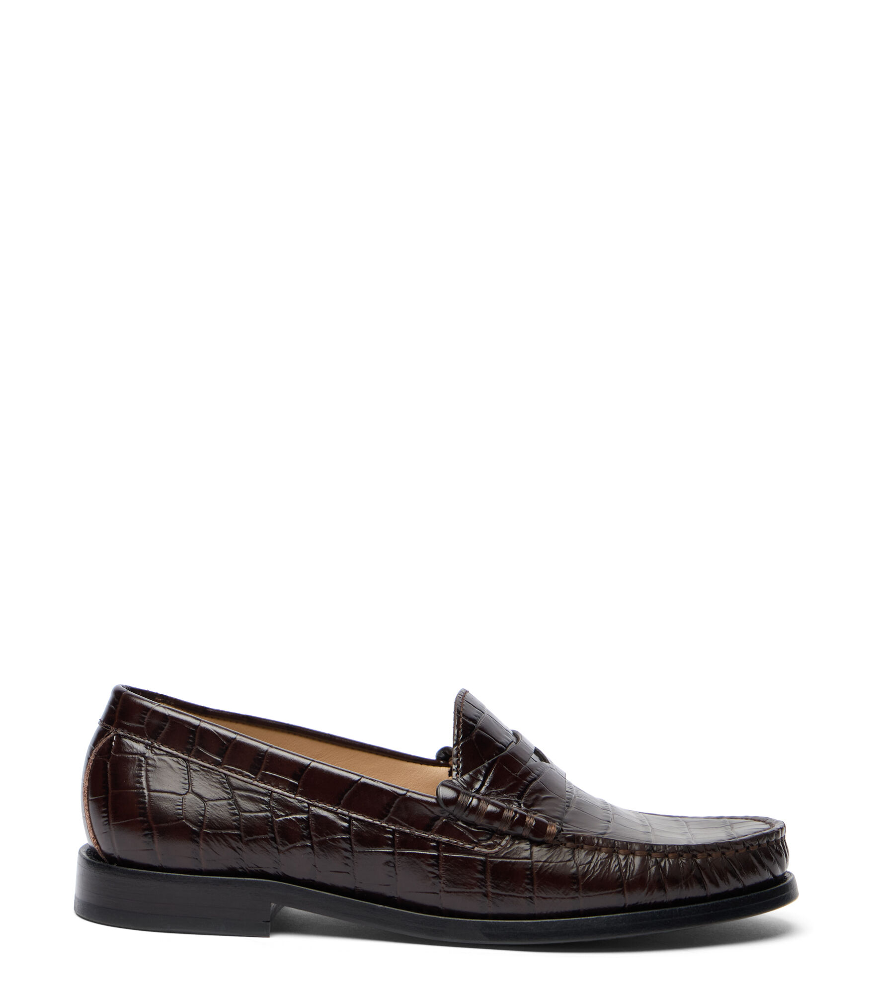 LOTTIE LOAFER, CHAUSSURES PLATES ET MOCASSINS, , LUSH SOFT CROC - Stuart Weitzman - Modalova