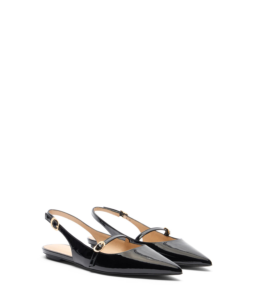 Stuart Weitzman EMILIA MARY JANE SLINGBACK BLACK SL523PATBLK