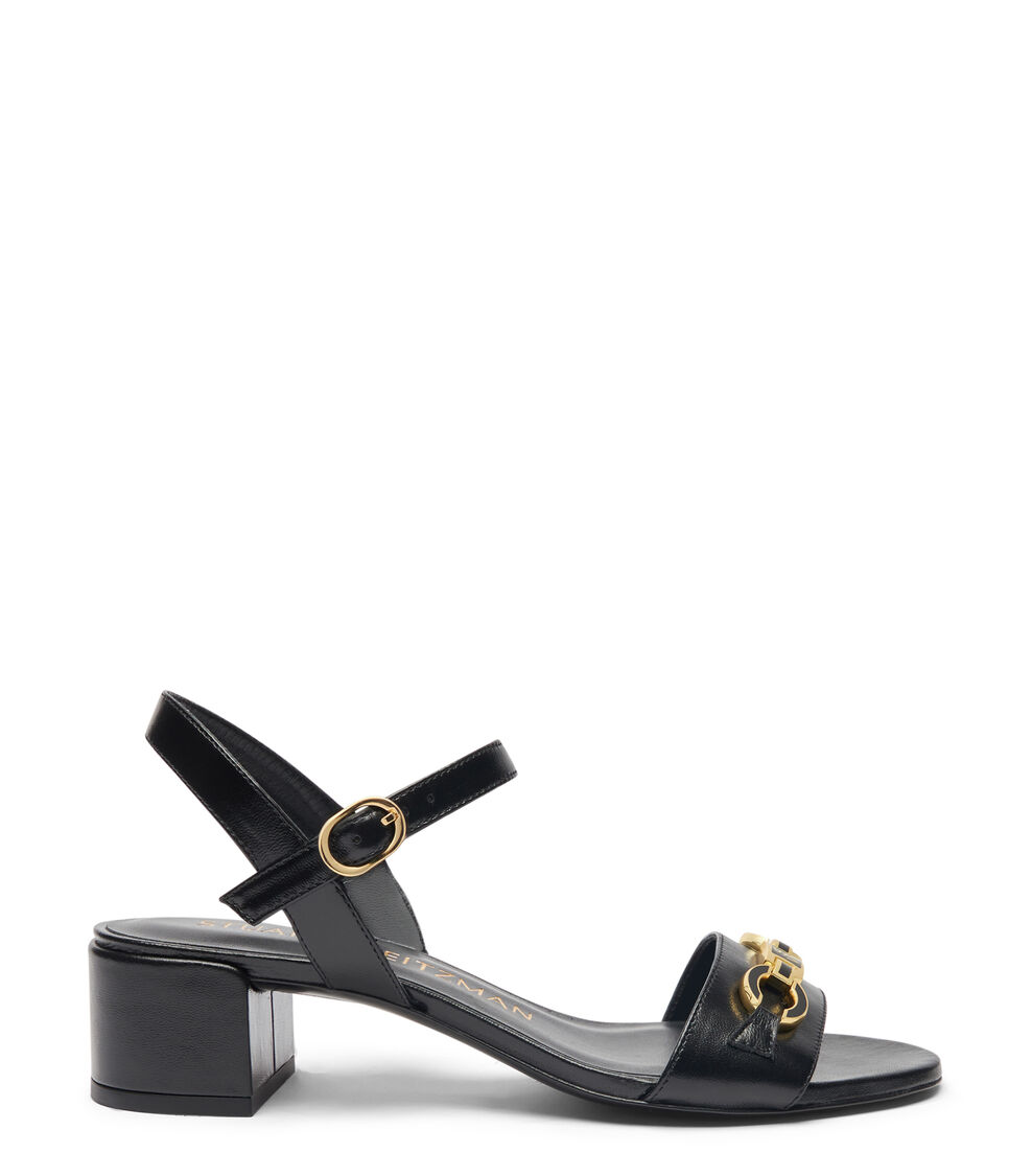 Stuart Weitzman SW SIGNATURE 35 SANDAL BLACK TONAL SH942HIIV9W