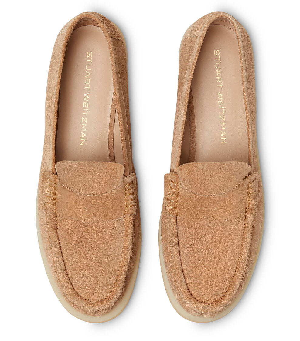 Stuart Weitzman BLAKE LOAFER NEW CAMEL/CREAM SI702SPDX9B