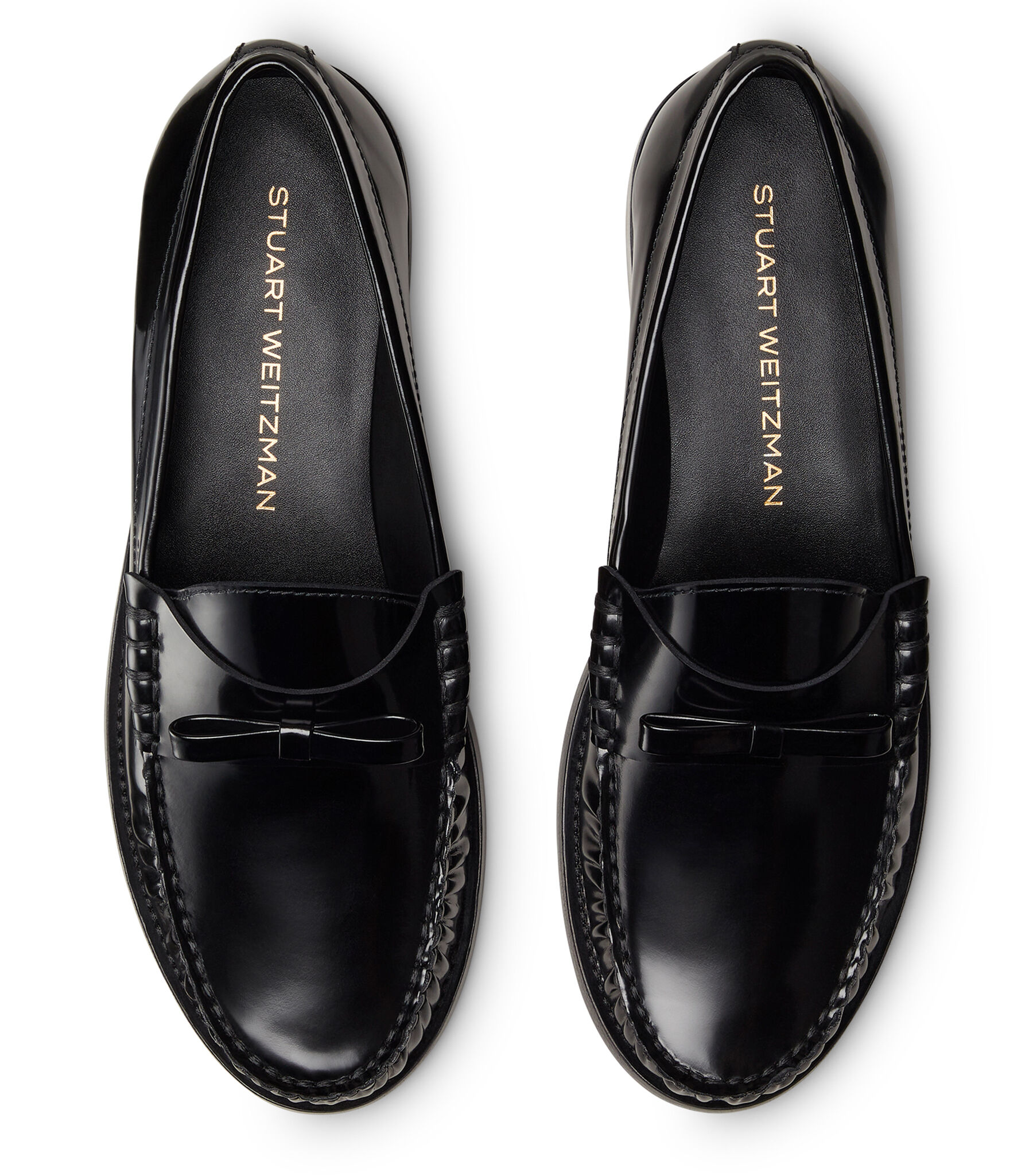 LOTTIE BOW LOAFER in BLACK for Women | Stuart Weitzman® UK