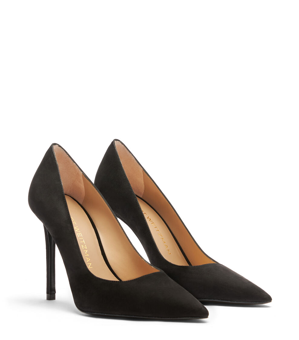 Stuart Weitzman STUART POWER 100 PUMP BLACK SJ954SUEBLK