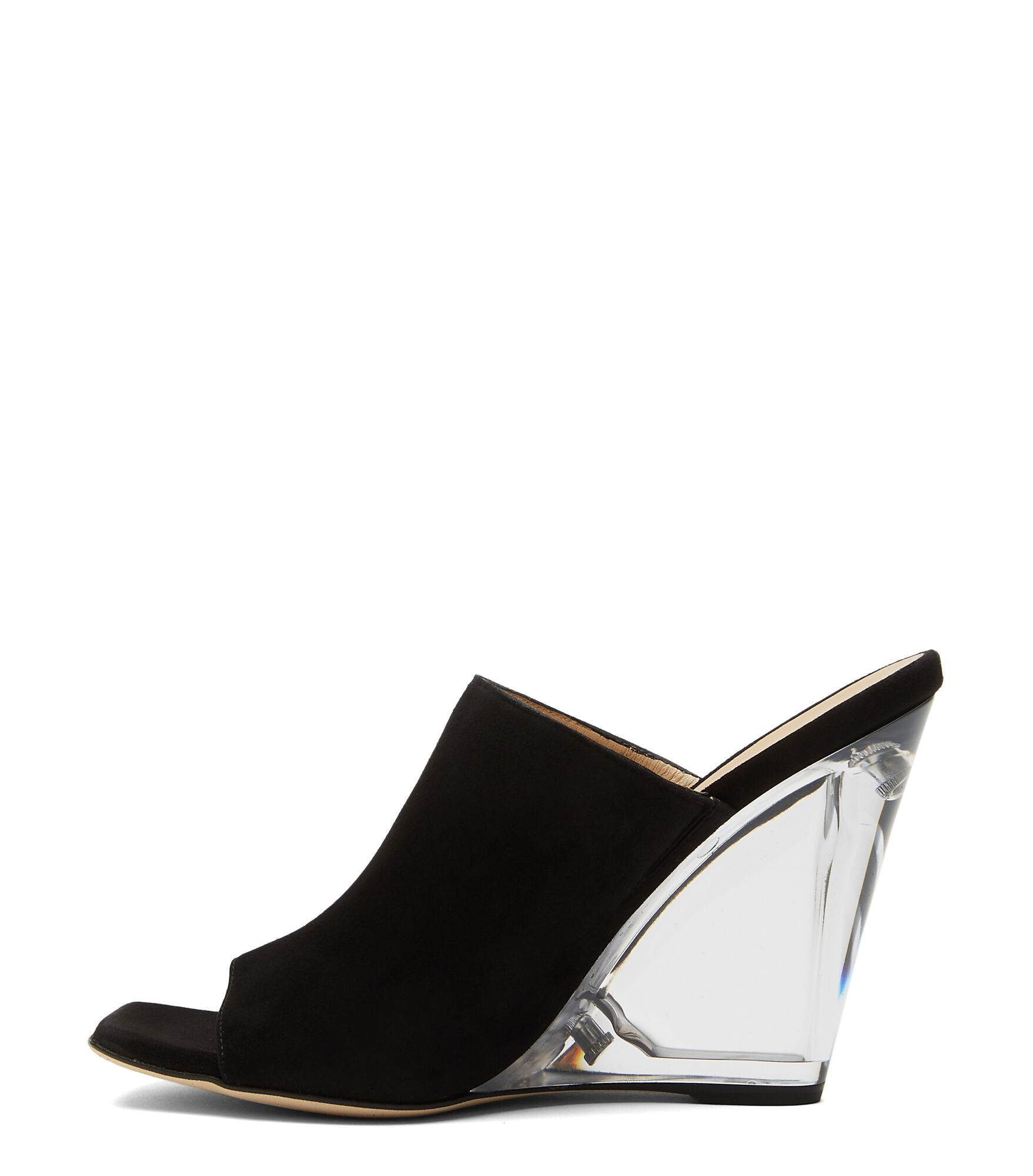 Black and shop clear wedges