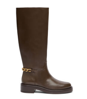 Bottines Stuart Weitzman Opendoor En Daim Marron - Taille 39.5 - Talon Haut - Occasion
