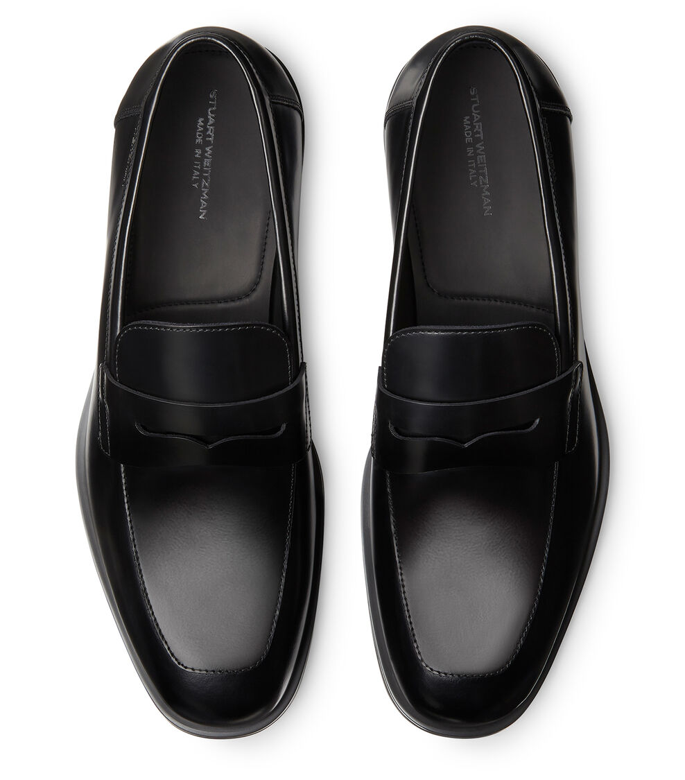 Stuart Weitzman SW CLUB CLASSIC PENNY LOAFER BLACK SI148BRCBLK