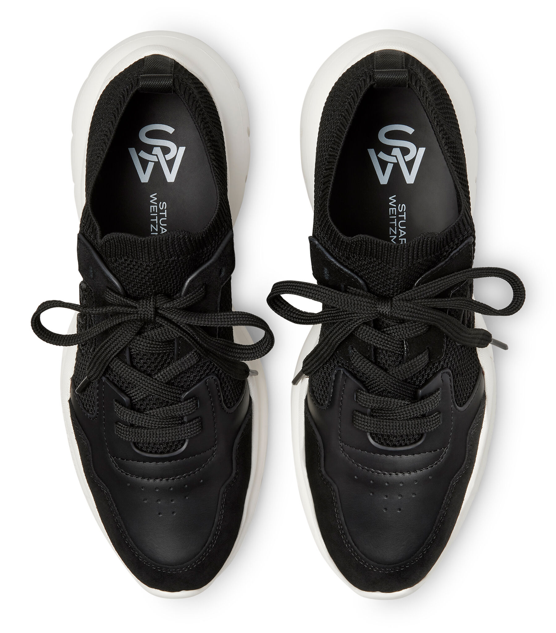 Stuart weitzman black sneakers top