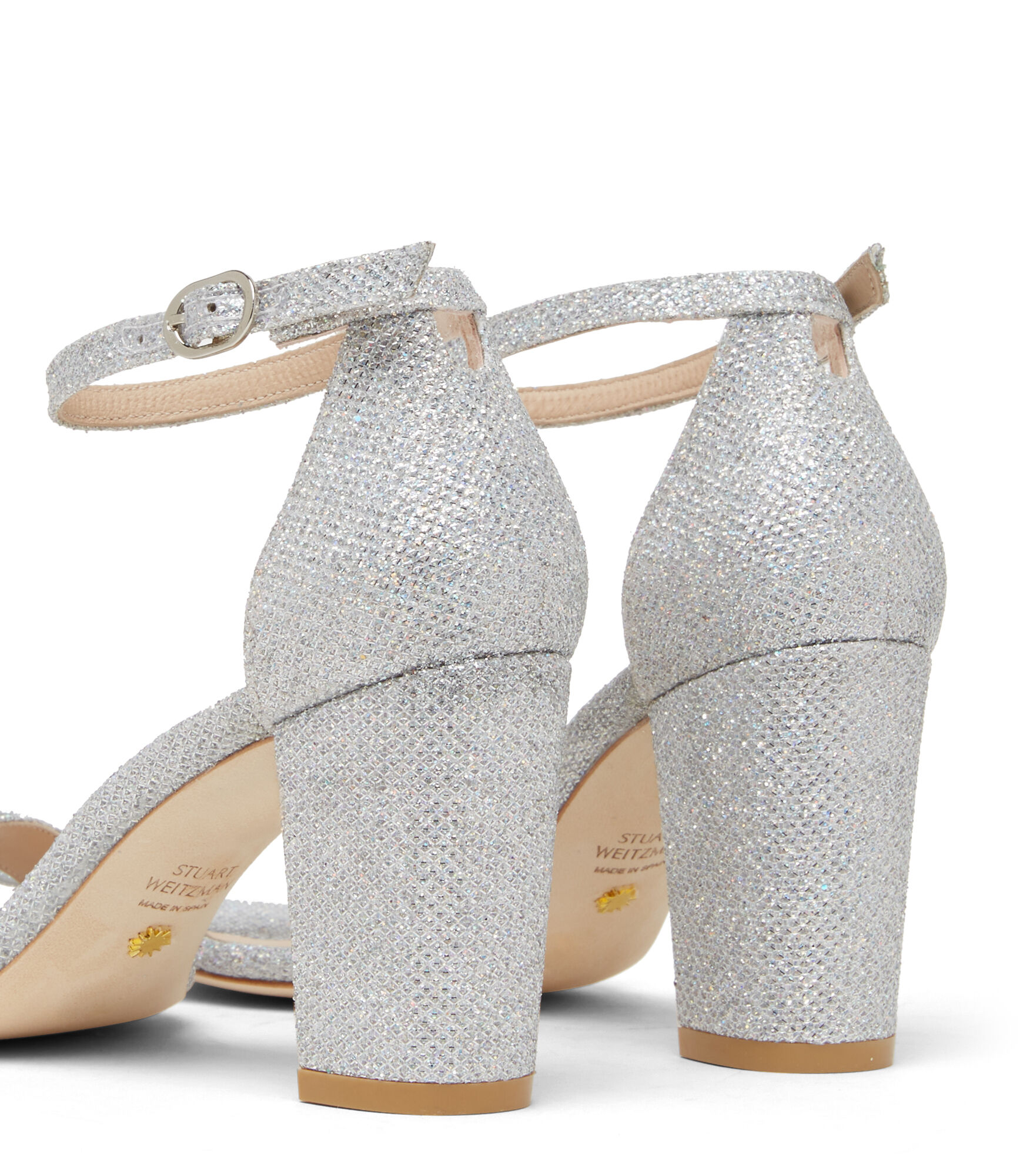 NEARLYNUDE SW BOW SANDAL in SILVER for Women Stuart Weitzman