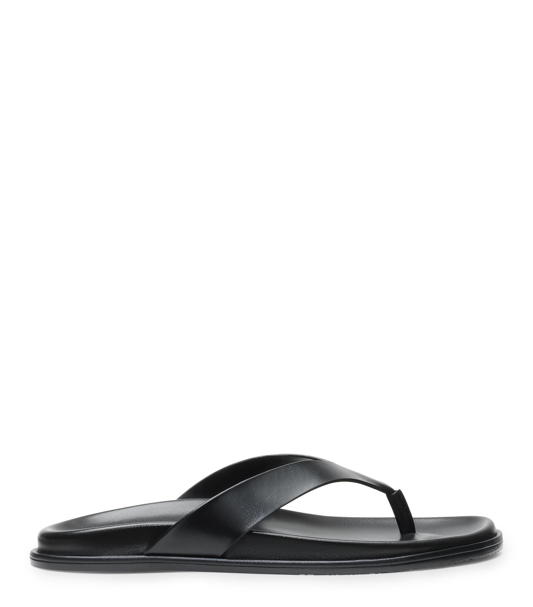 Stuart Weitzman, MARYKATE THONG SANDAL, SANDALS, BLACK, SMOOTH CALF