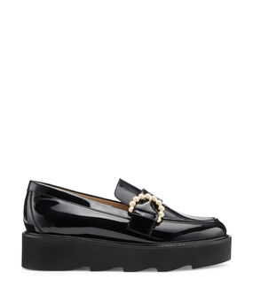 Stuart Weitzman PIPER SUPLIFT LOAFER BLACK S7082PATBLK