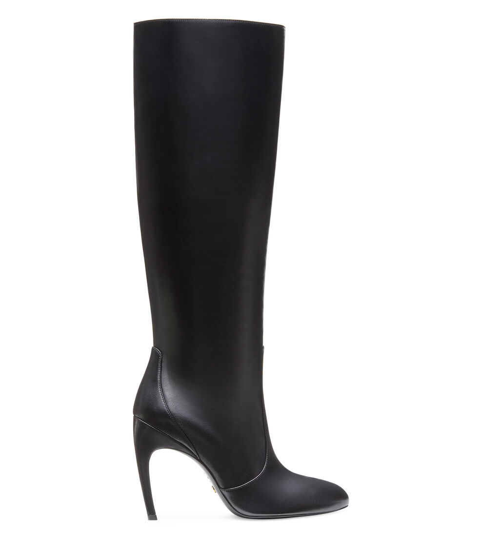 Stuart Weitzman LUXECURVE 100 SLOUCH BOOT BLACK SF436LARBLK