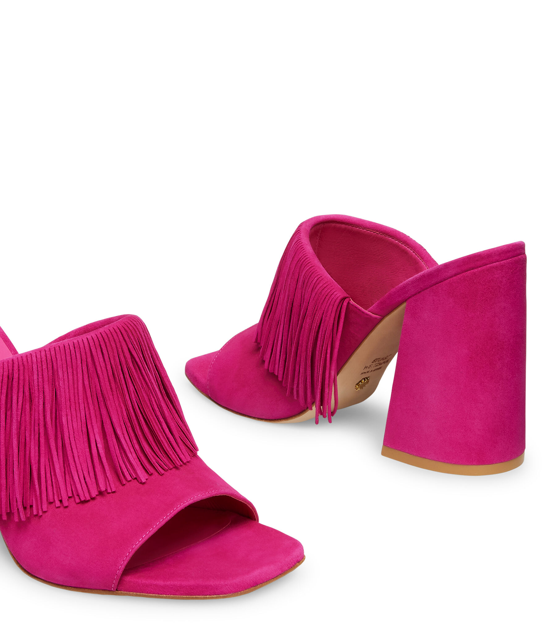 TIA FRINGE 100 SLIDE in BEGONIA for Women Stuart Weitzman UK