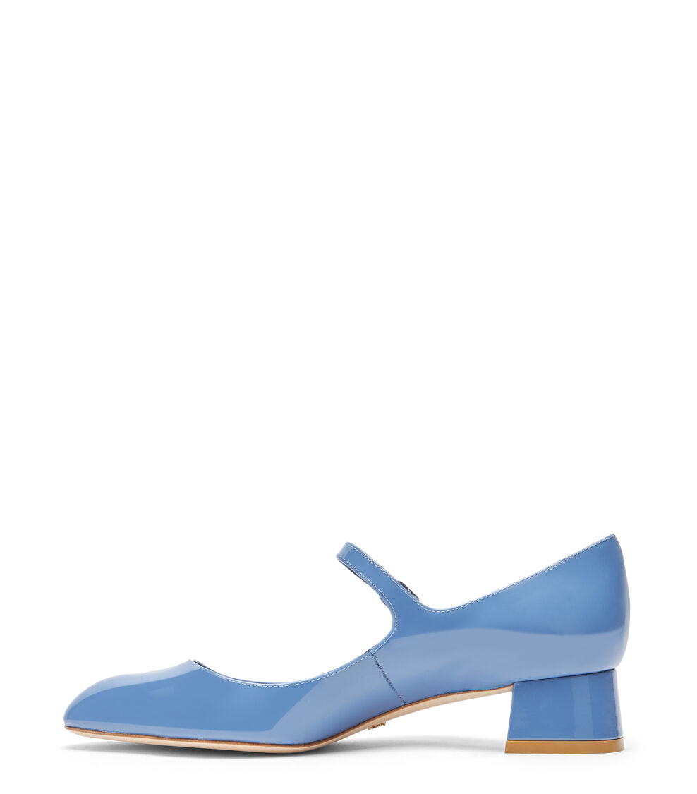 Stuart Weitzman VIVIENNE 35 MARY JANE ACERO AZUL SG836PATBSL