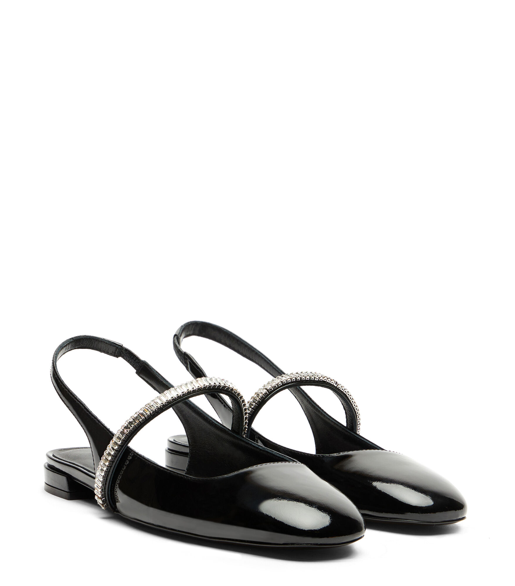 Flat leather slingback shoes hotsell