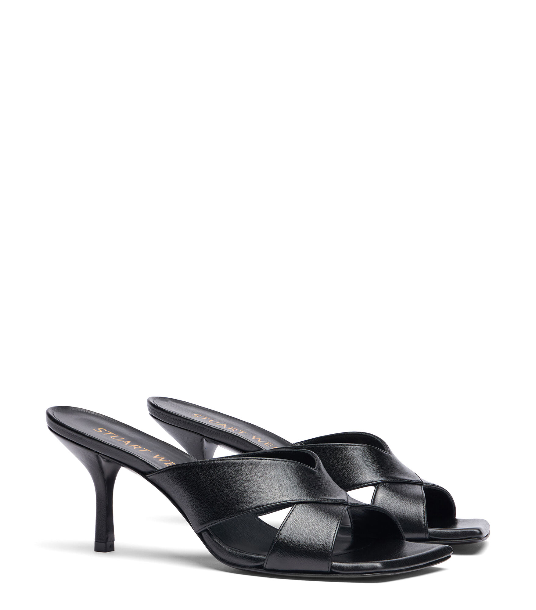 CARMEN 75 SLIDE in BLACK for Women | Stuart Weitzman®