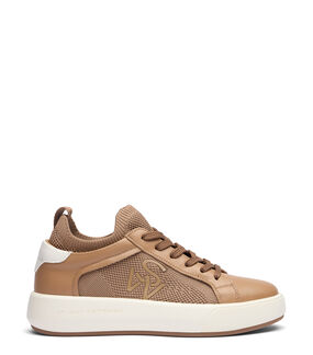Stuart Weitzman 5050 PRO TOBACCO/OFF WHITE SH314CLKWP0