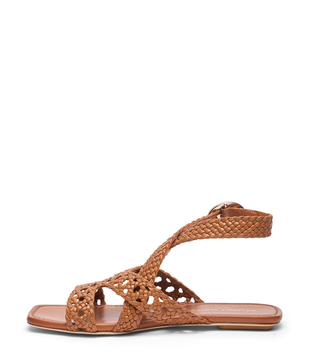 Stuart Weitzman THEA SANDAL HAZEL SK785WOVHZL