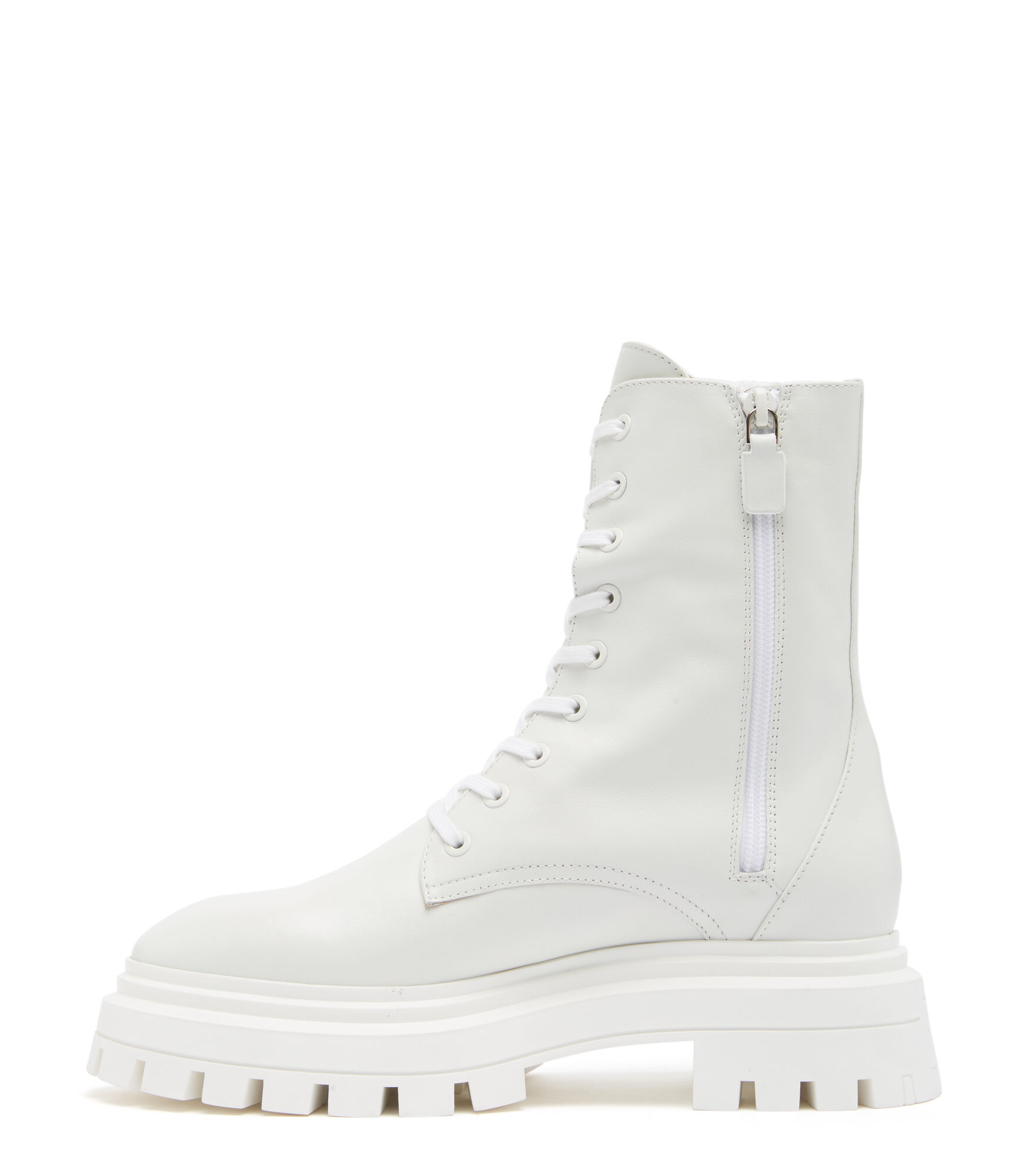 BEDFORD SLEEK LACE UP BOOTIE in WHITE for Women Stuart Weitzman