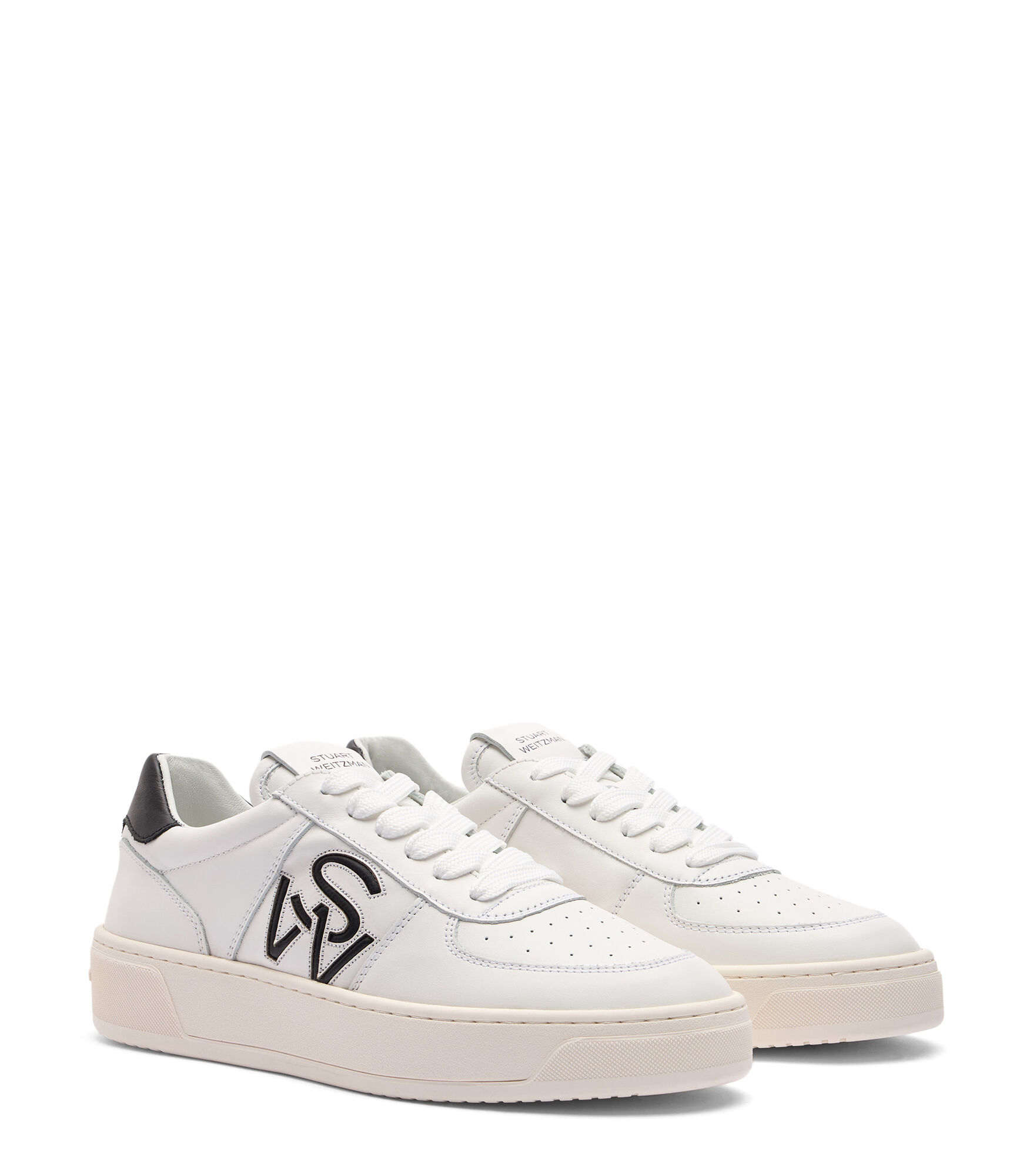 SW COURTSIDE LOGO SNEAKER in WHITE for Women | Stuart Weitzman® UK