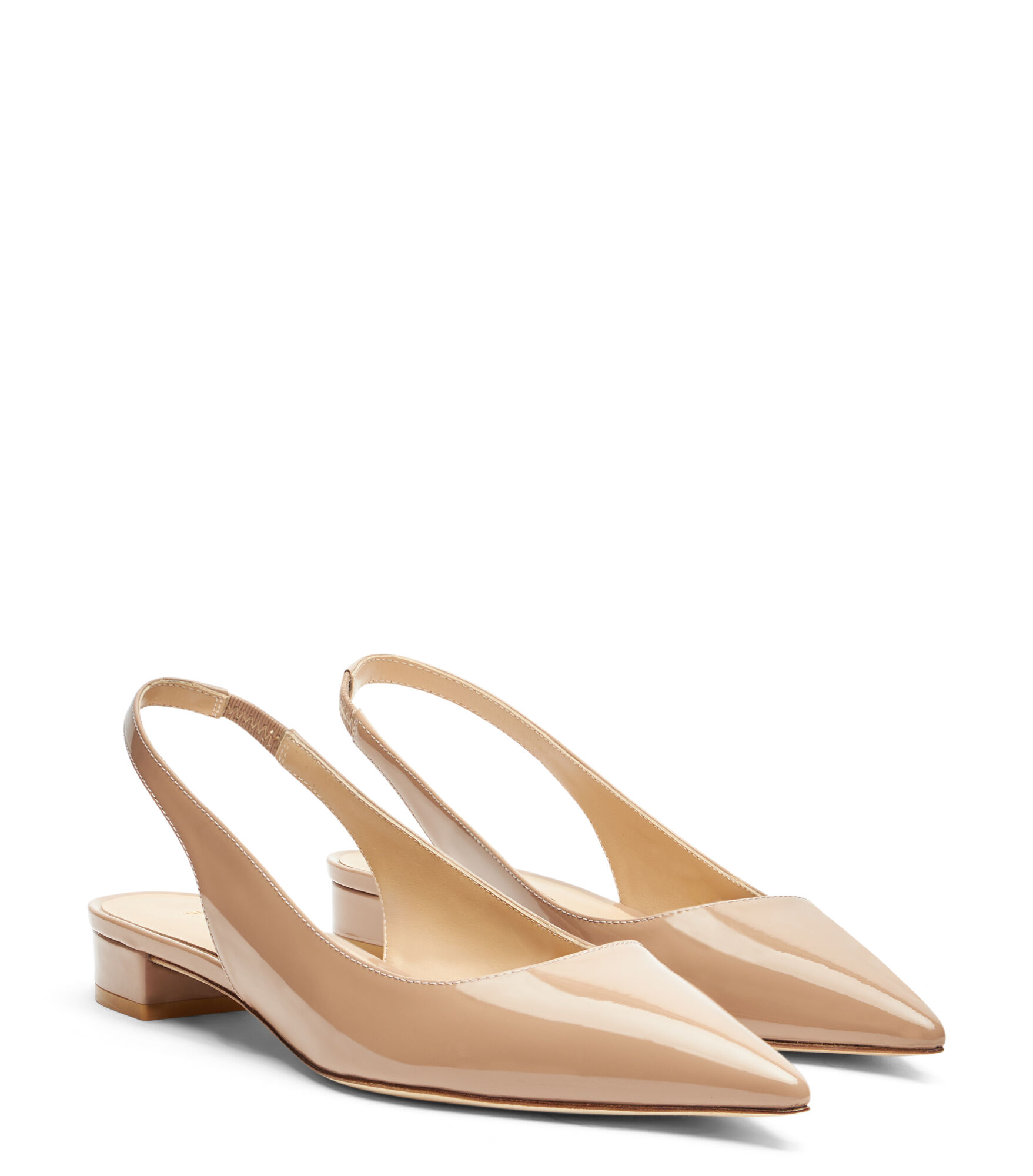 STUART WEITZMAN エテンストラッフヒルハンフス SK086PAT FAWN EDEN STRAP FLAT in FAWN/BLACK for Women | Stuart Weitzman®