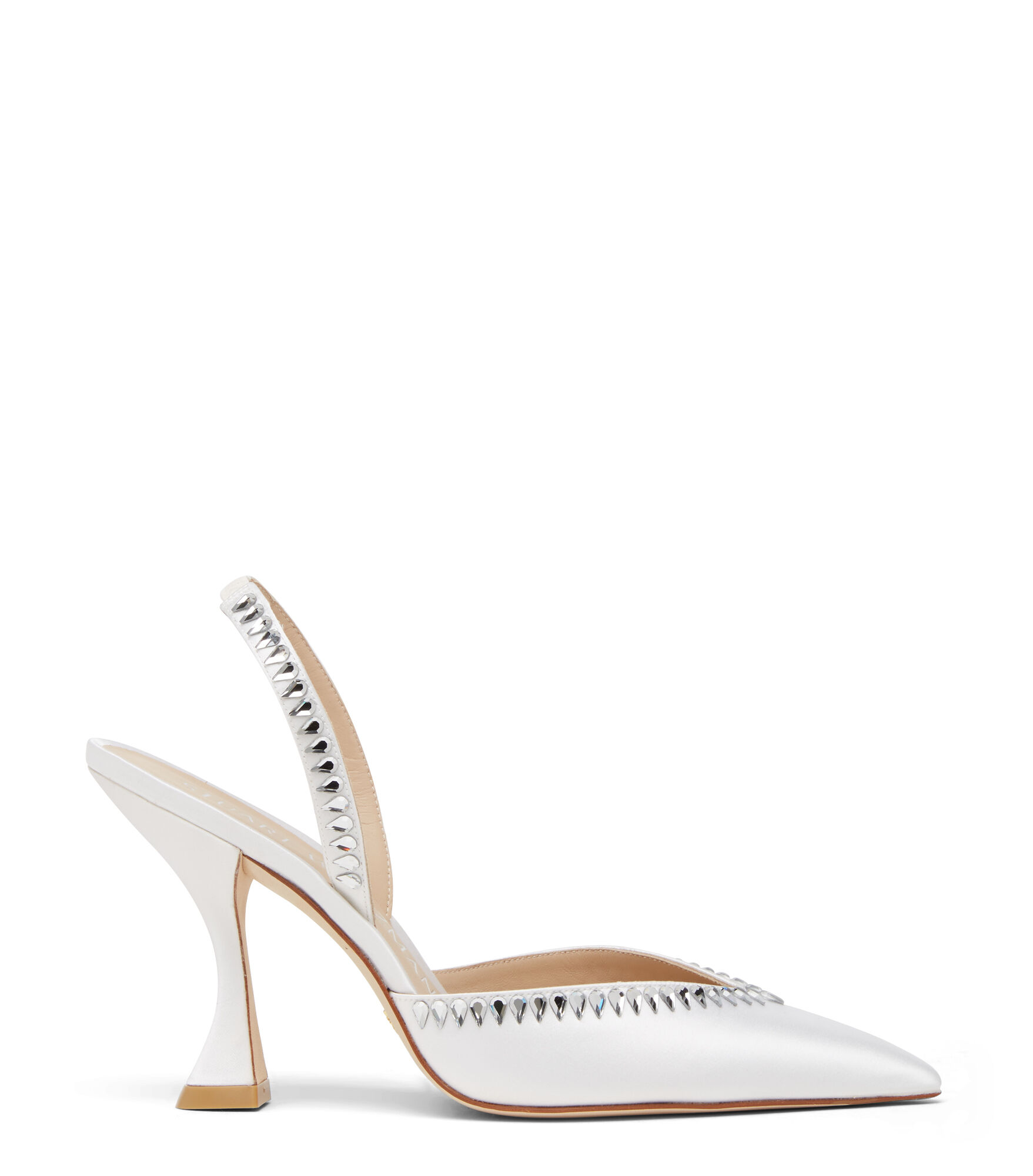 GEMCUT XCURVE 100 SLINGBACK PUMP in WHITE for Women | Stuart Weitzman®