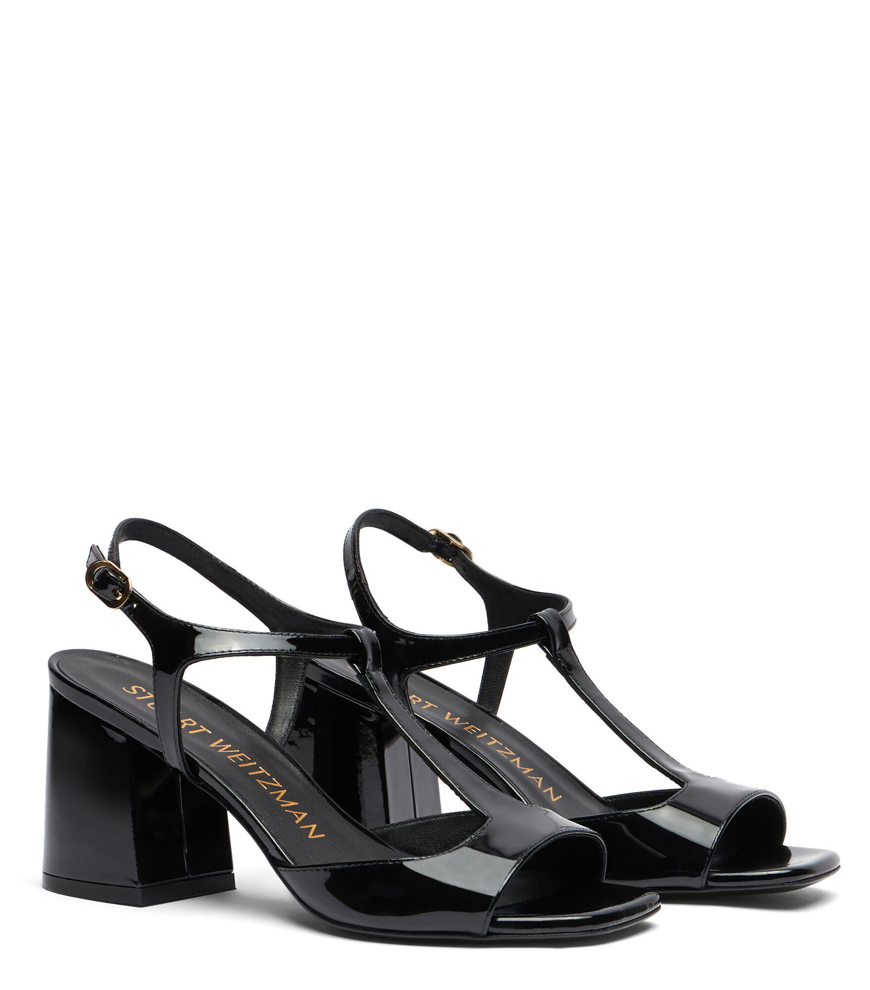 FLAREBLOCK T STRAP SANDAL in SCHWARZ fur Damen Stuart Weitzman