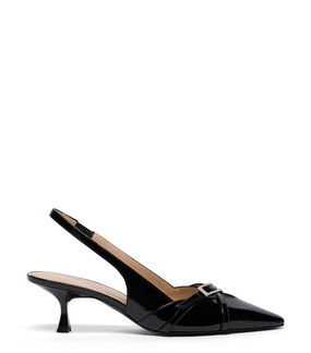Stuart Weitzman GEORGIE SLINGBACK 50 BLACK SM977PATBLK