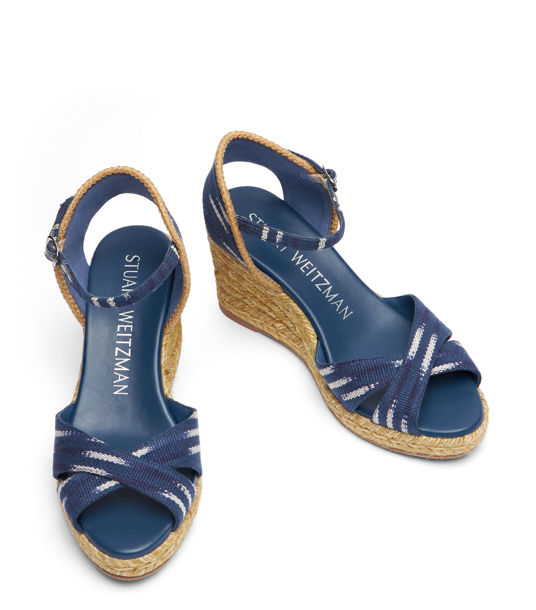MIRELA II ESPADRILLE WEDGE in INDIGO for Women | Stuart Weitzman®