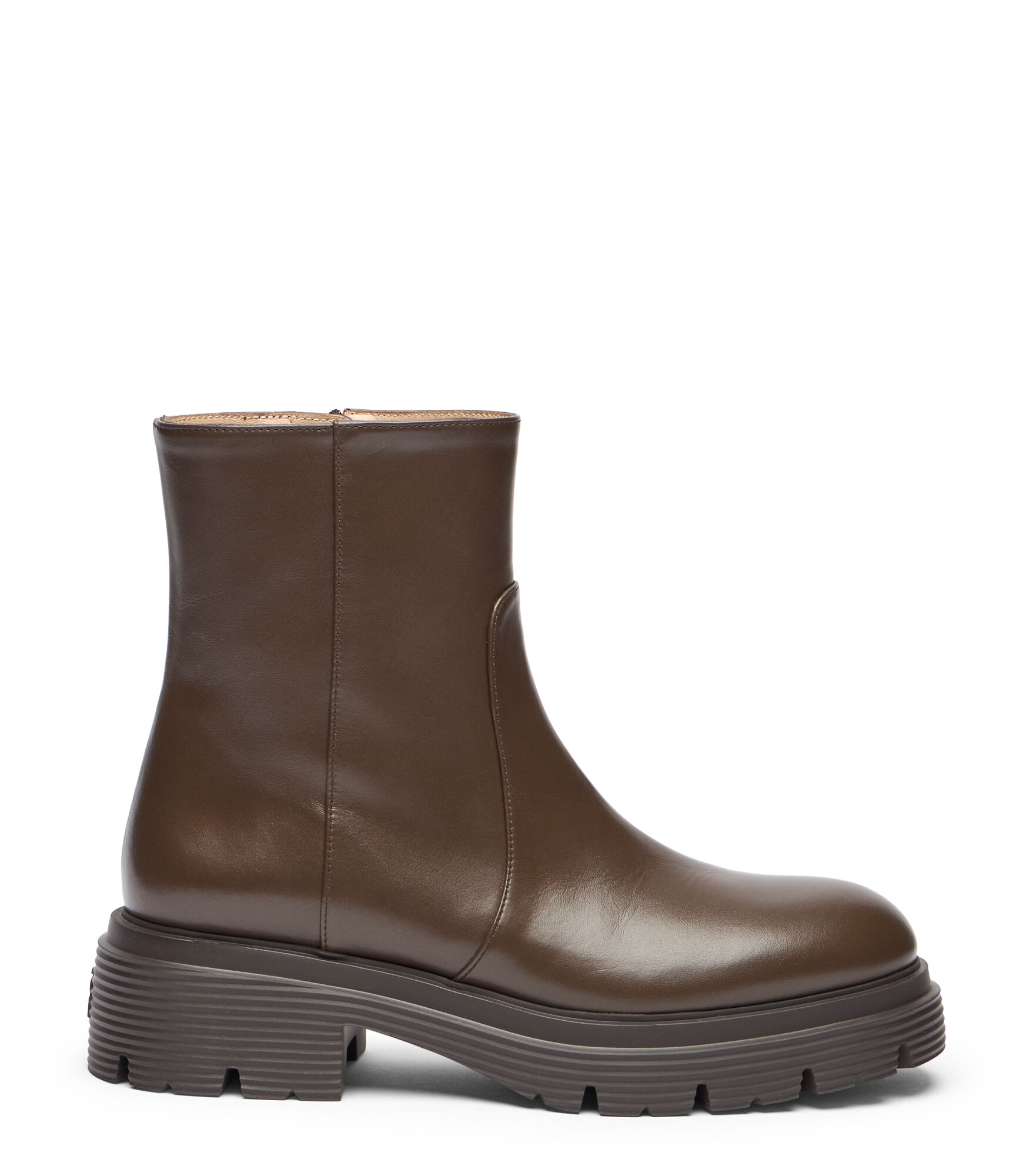 Stuart Weitzman, HUDSON LITE ZIP BOOTIE, Last chance, WALNUT, SMOOTH CALF
