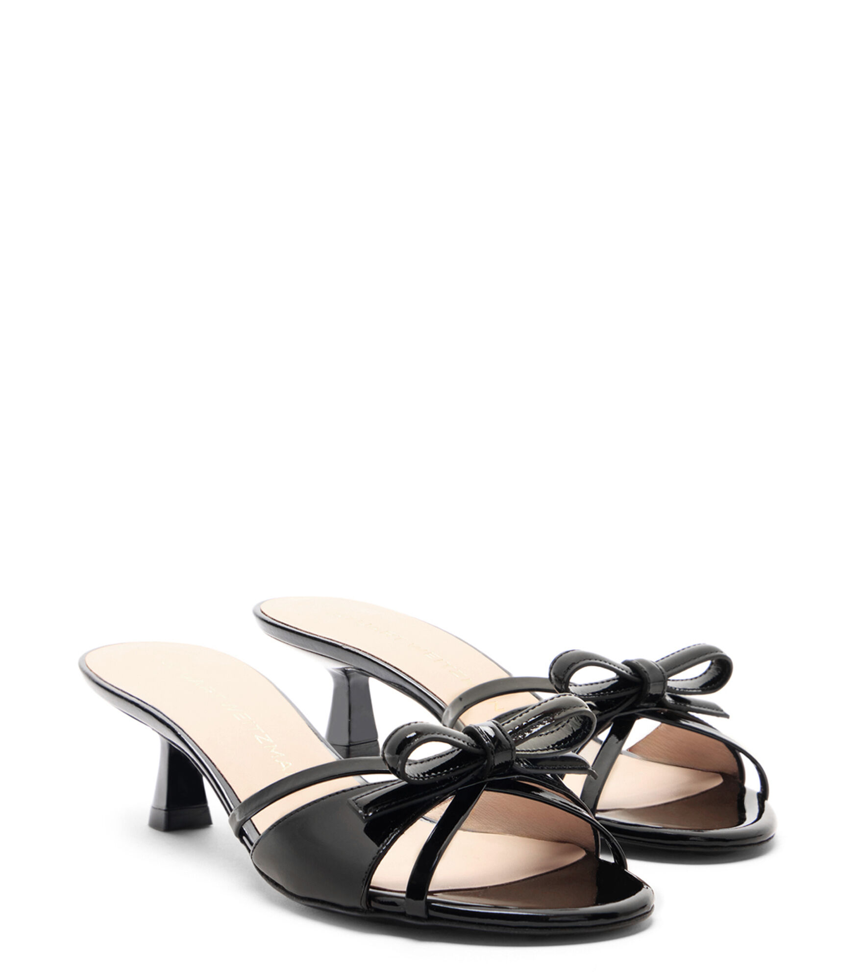 Black bow slide sandals shop