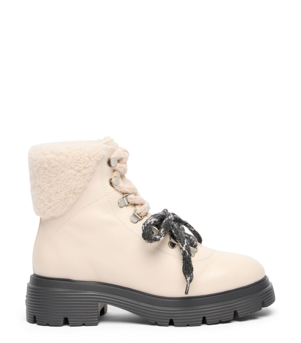 Stuart Weitzman HUDSON LITE LACE-UP BOOTIE LINEN/ NATURAL SM558SFWXWF