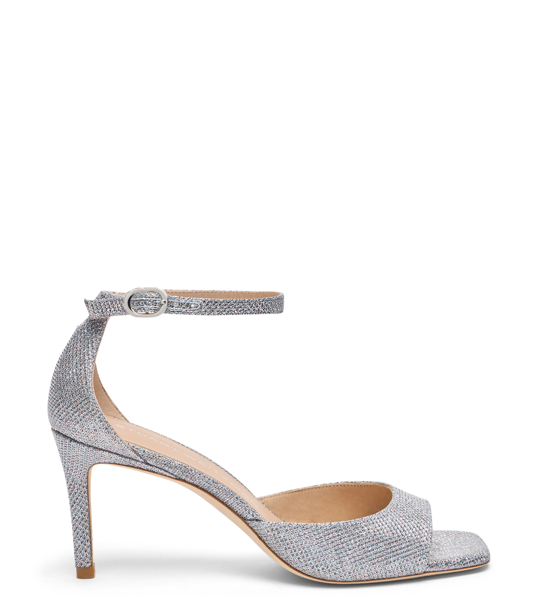 NUDISTIA 75 SANDAL in SILVER for Women | Stuart Weitzman®