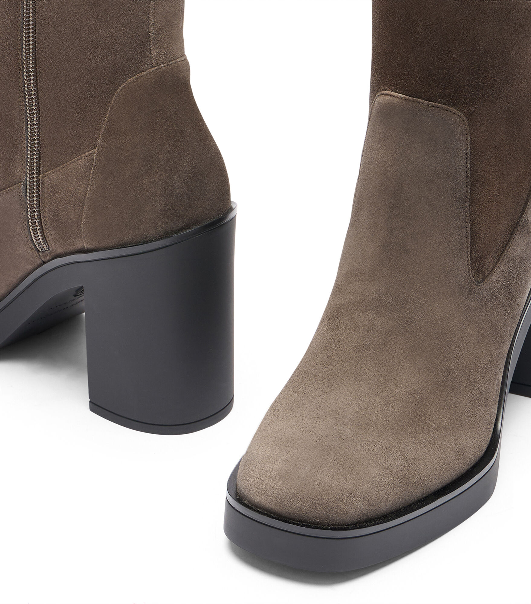 Charcoal grey booties top